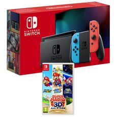 EXCLU WEB Console Nintendo Switch Bleu et Rouge + Super Mario 3D All Stars Nintendo Switch