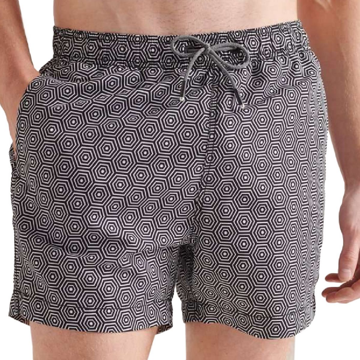 SUPERDRY Short de bain Noir Blanc Homme Superdry Studios SD pas