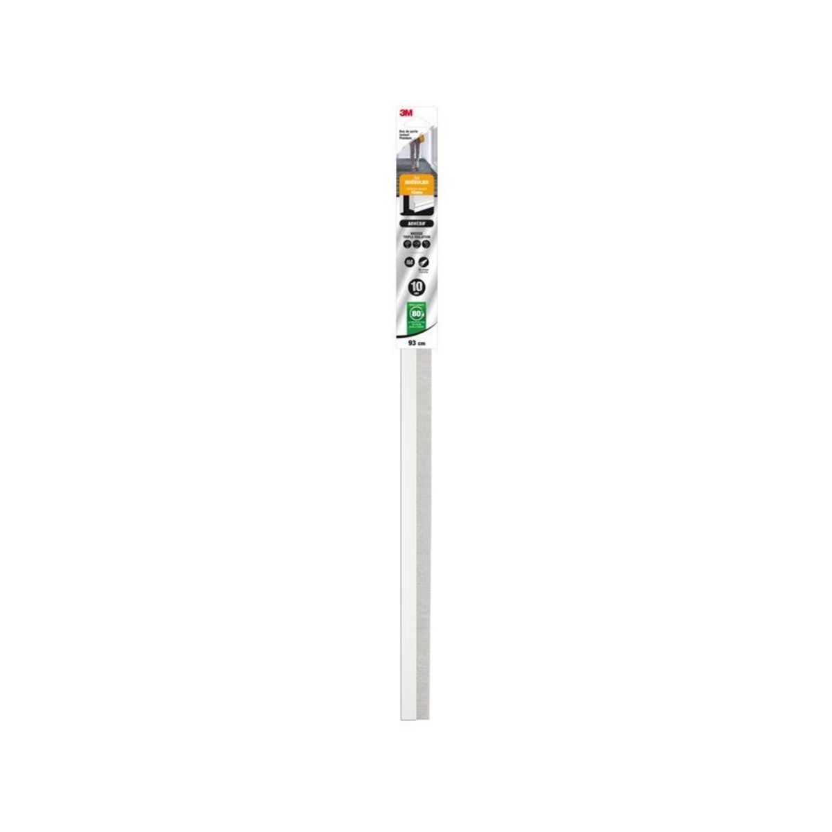 3M Bas De Porte Adhésif Sol Irregulier Premium, L.93 Cm Blanc
