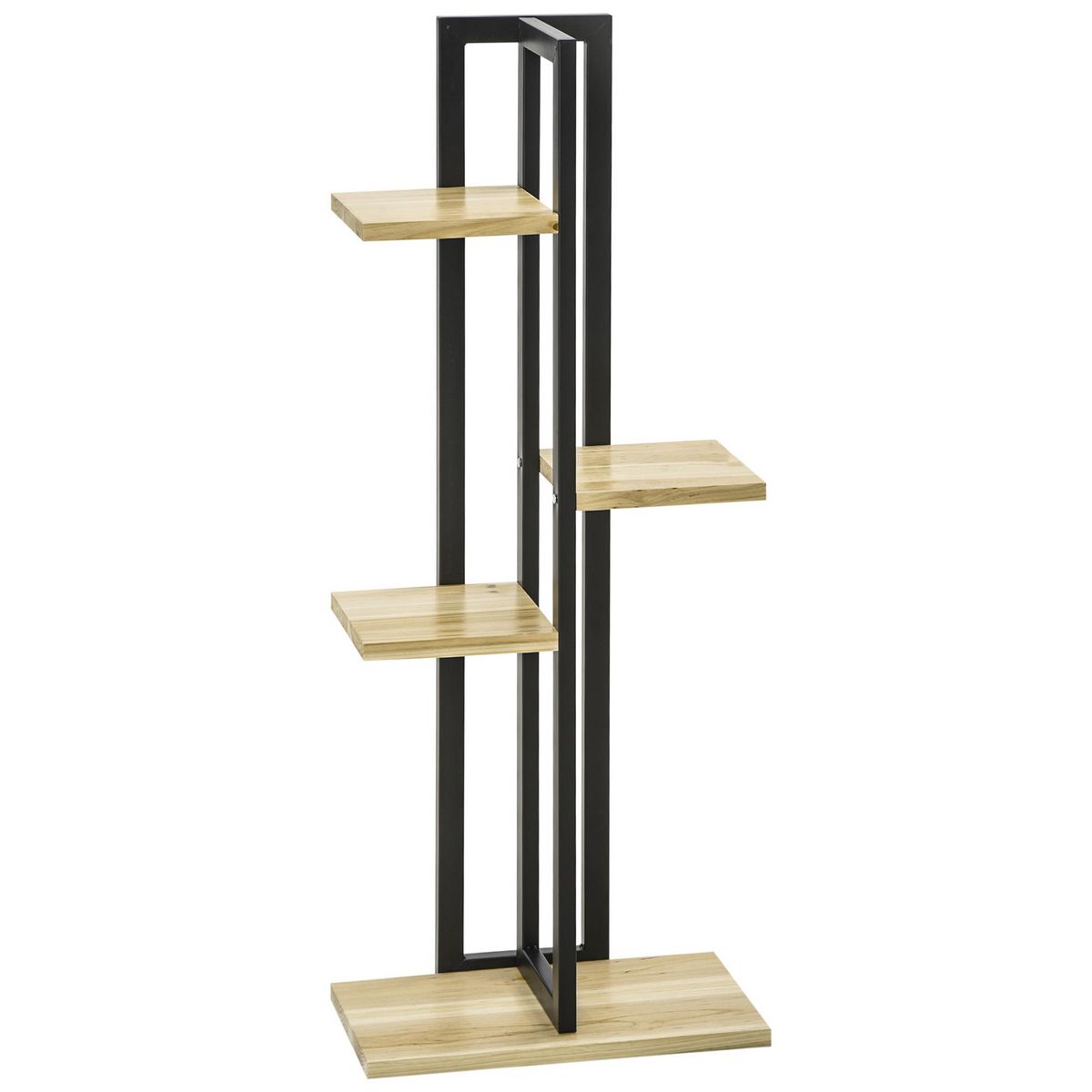 Outsunny Porte plante suspendue en bois 3 niveaux + barre support