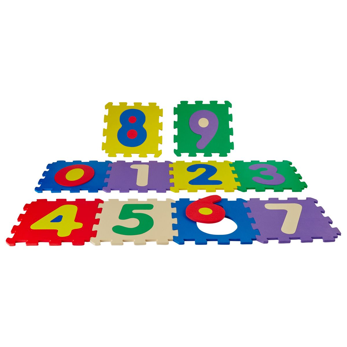 One Two Fun Tapis puzzle mousse 10 pièces pas cher 