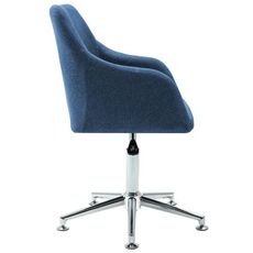 Chaise pivotante de bureau Bleu Tissu