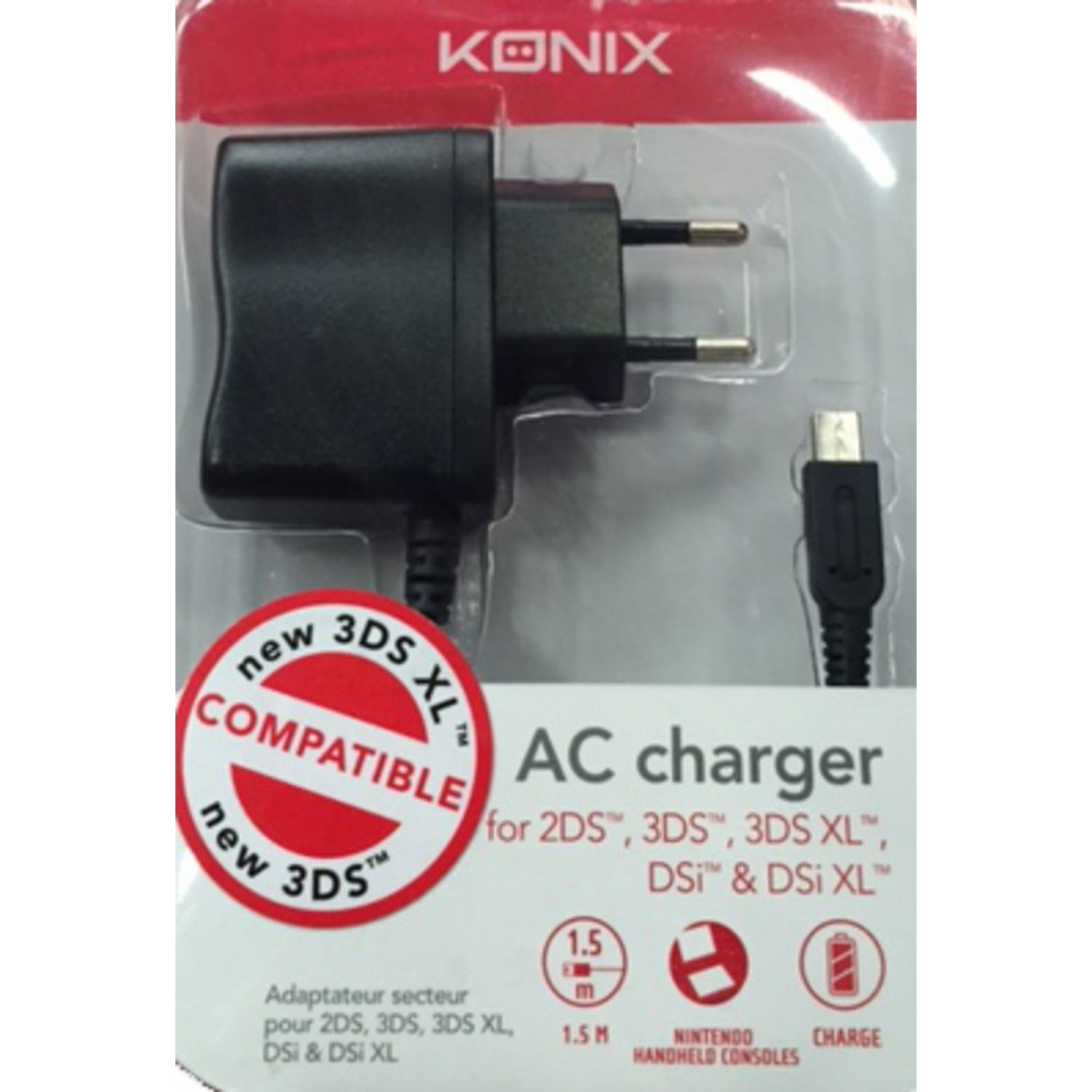 Chargeur secteur pour DSi / 3DS / DSi XL / 3DS XL / 2DS