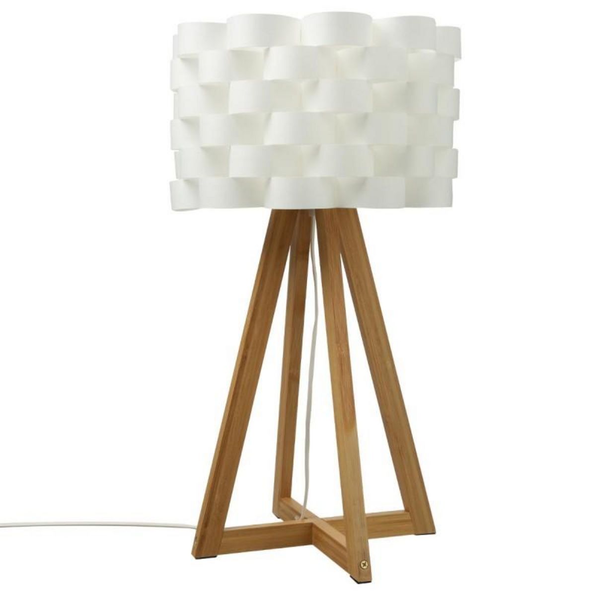  Lampe à Poser Bambou  Moki  55cm Blanc