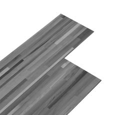 Planches de plancher PVC 4,46 m² 3 mm Autoadhesif Gris raye