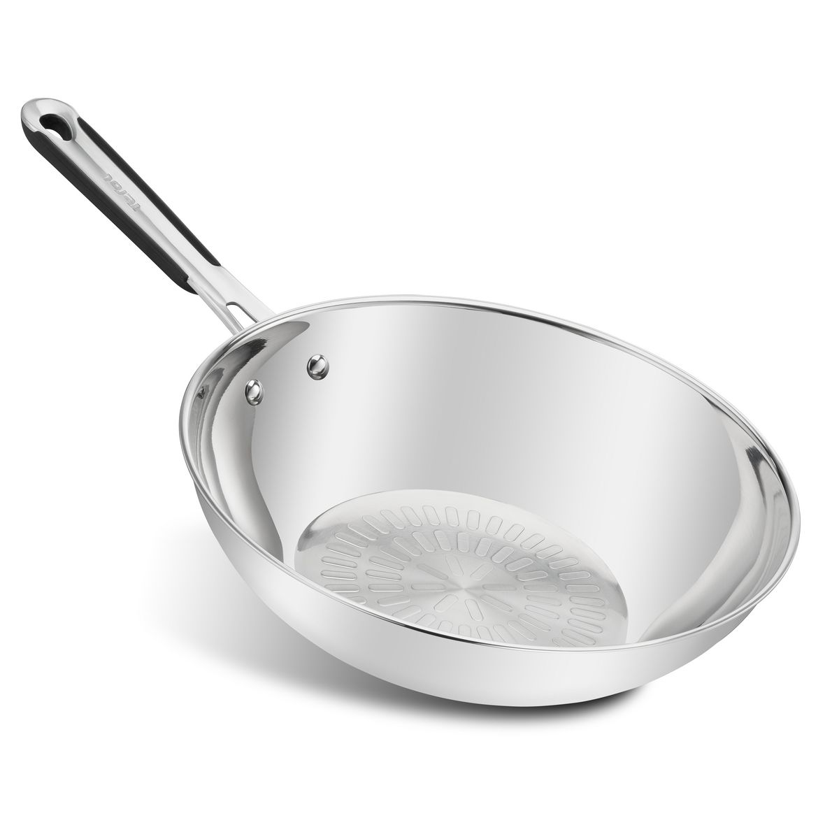 TEFAL Poêle wok PRO INOX 28 cm pas cher 