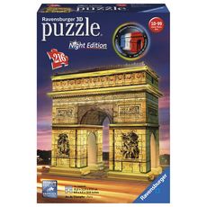 RAVENSBURGER Puzzle 3D Arc de Triomphe - Night Edition -216 pièces