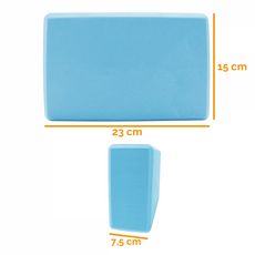 Brique, bloc de yoga 23 x 15 x 7,5 cm - EVA (Bleu)