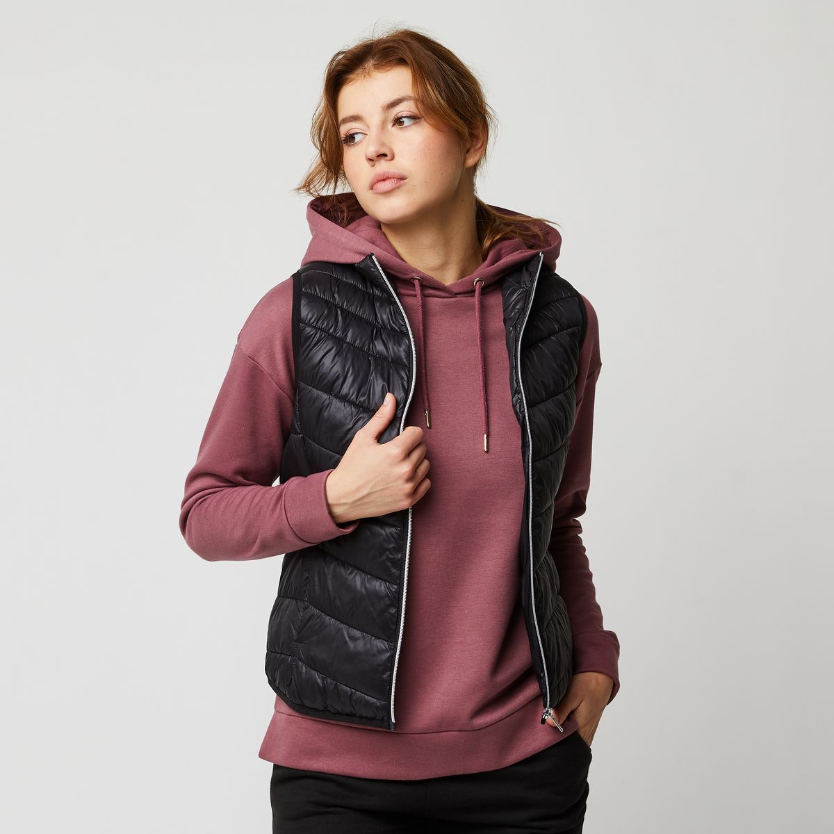 INEXTENSO Doudoune sans manches noir femme pas cher - Auchan.fr
