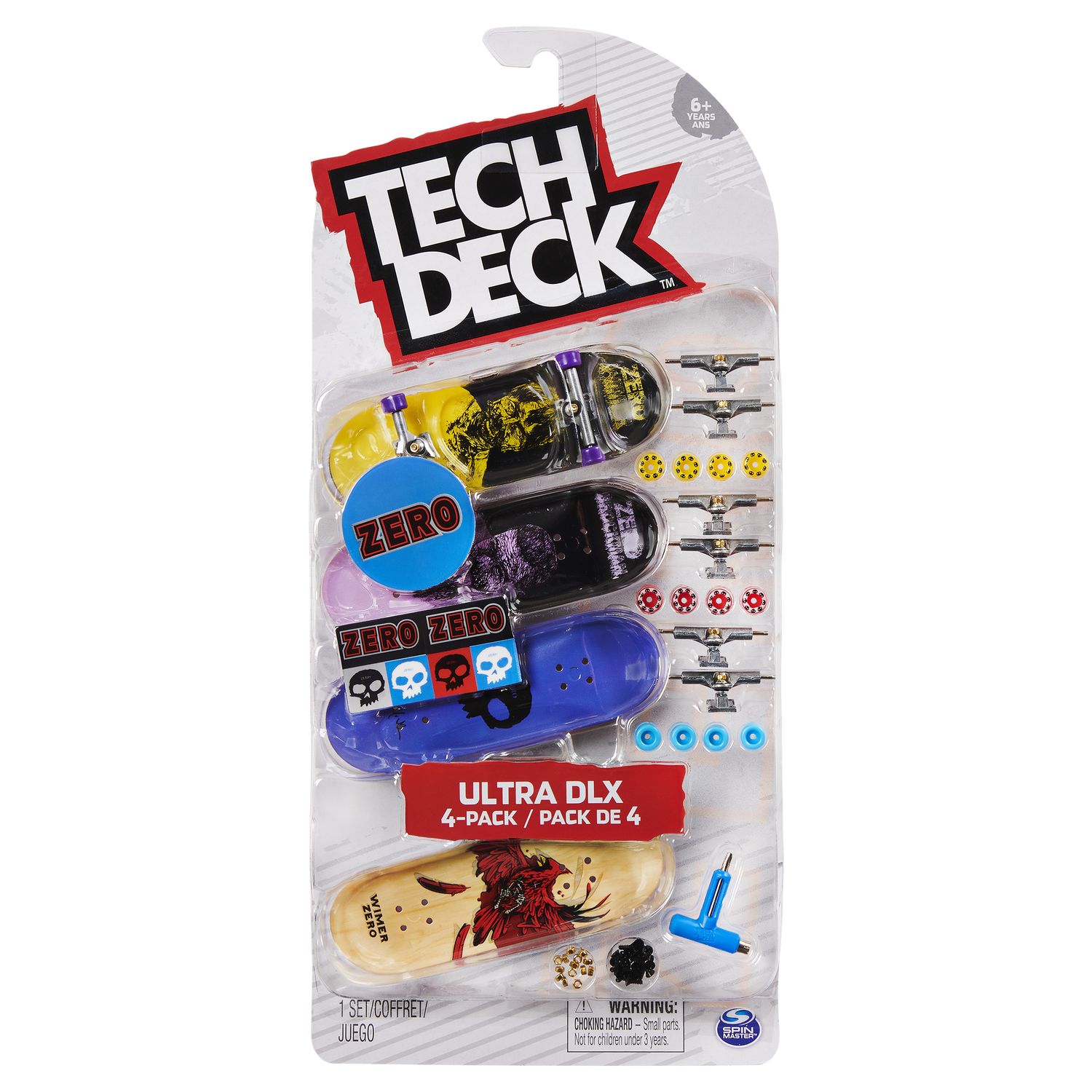 SPIN MASTER Finger Skate - Tech Deck - Paquet de 4 patins à doigts