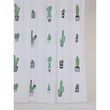 ALLIBERT Rideau de douche tropical CACTUS - 180 x 200 cm - Blanc