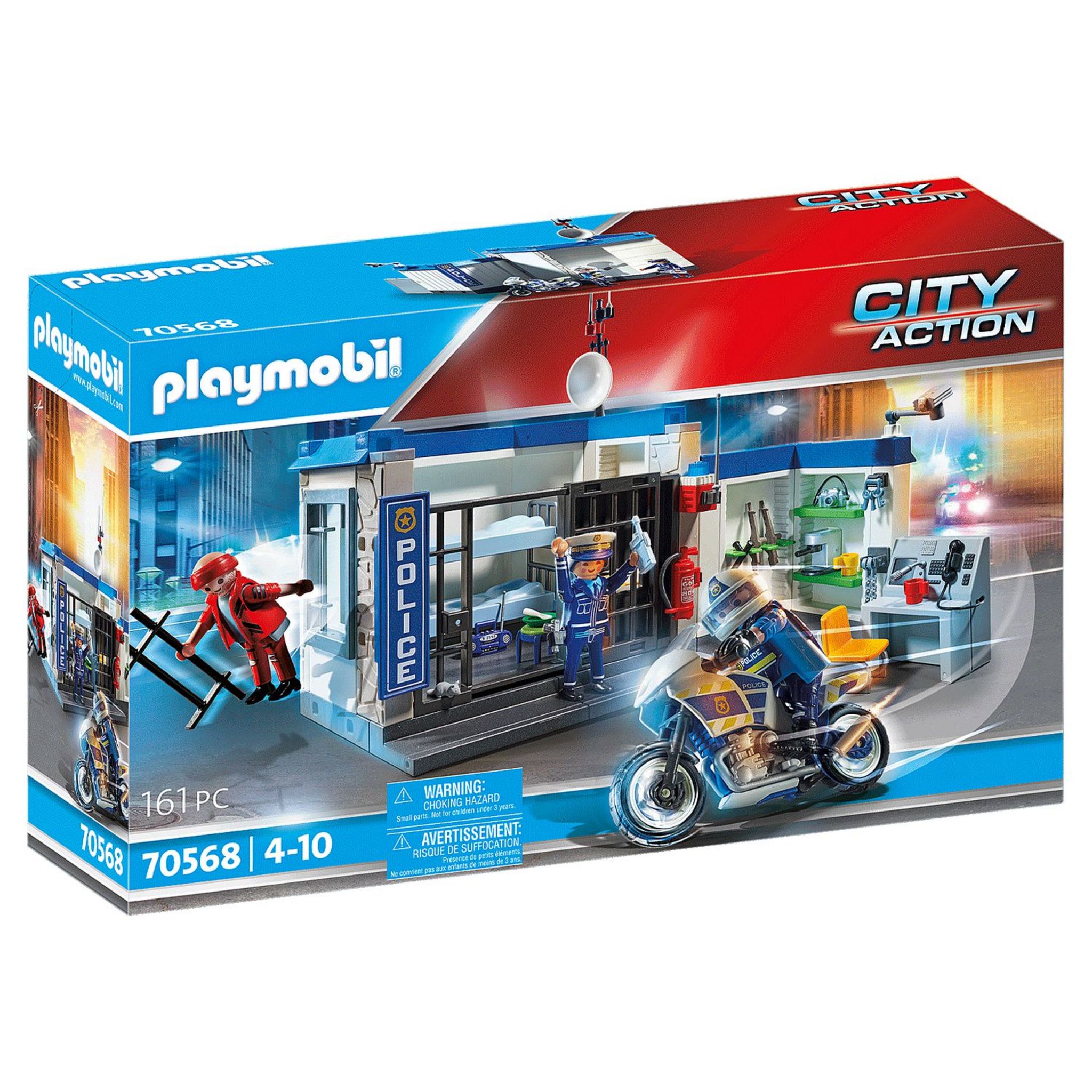 Playmobil 70572 City Action - Les policiers : Police Policier avec moto et  voleur - Jeux et jouets Playmobil - Avenue des Jeux