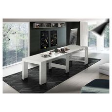 Table console extensible L52/300cm PISE (blanc)