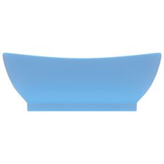 Lavabo ovale a trop-plein Bleu clair mat 58,5x39 cm Ceramique