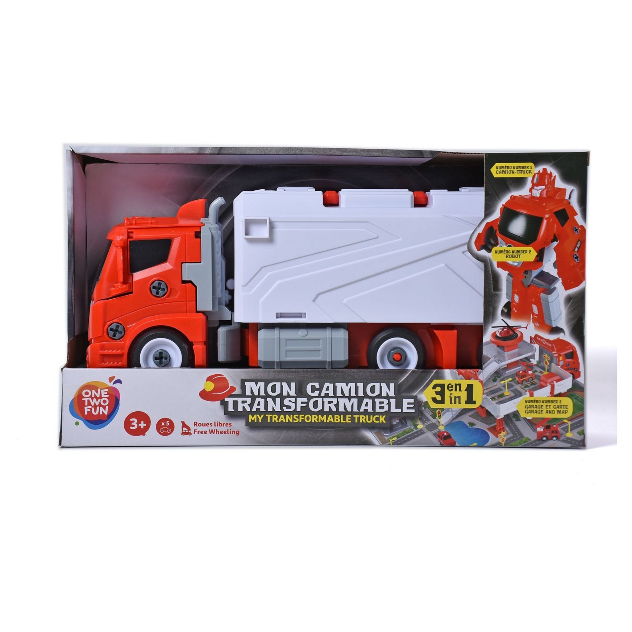 Camion de pompier transformable 2 en 1