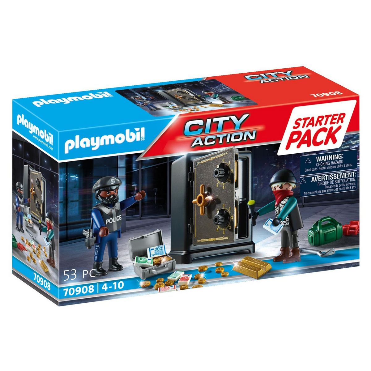 PLAYMOBIL 70908 - City Action - Starter Pack Policier avec cambrioleur
