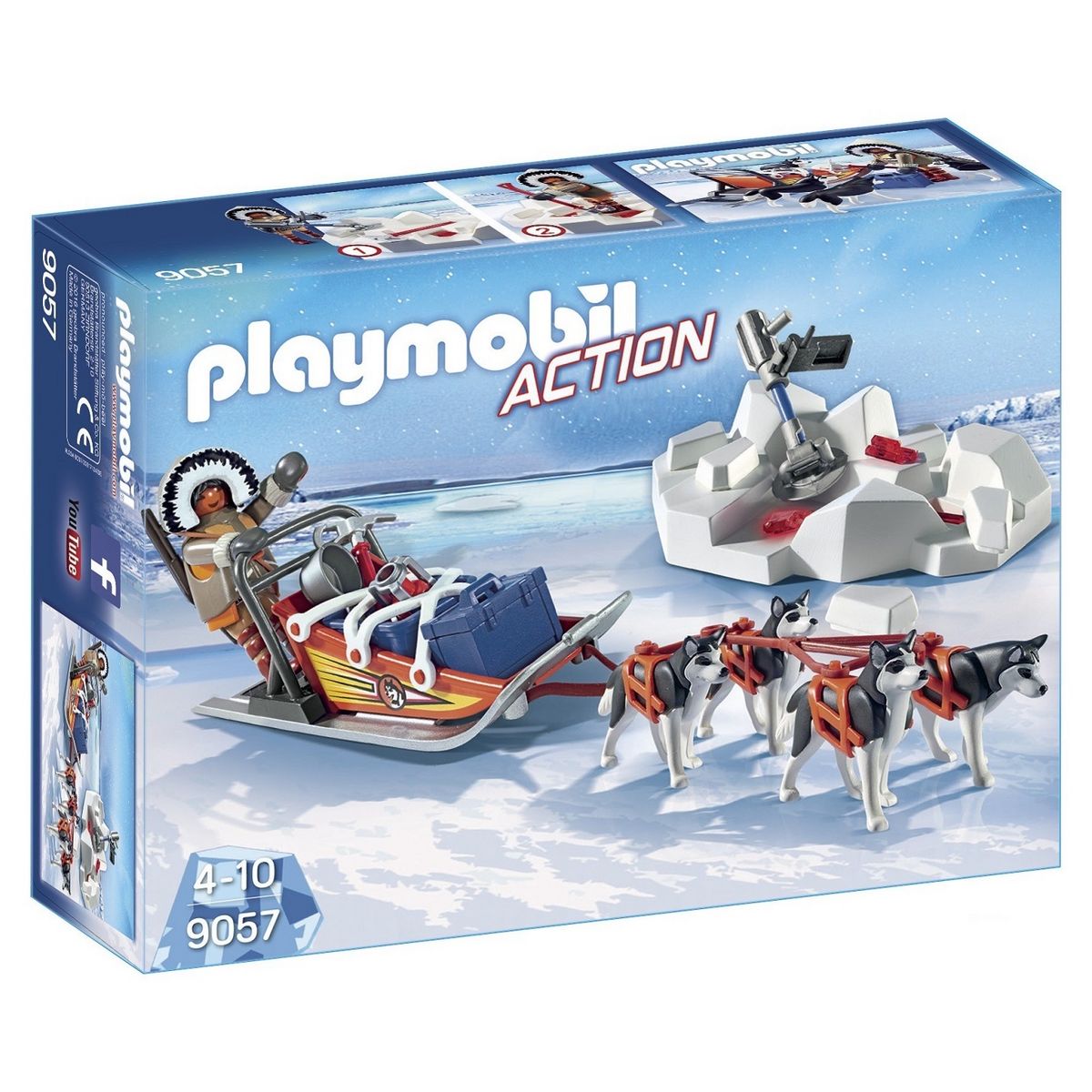 PLAYMOBIL 9057 - Action - Explorateur avec chiens de traîneau pas cher -  Auchan.fr