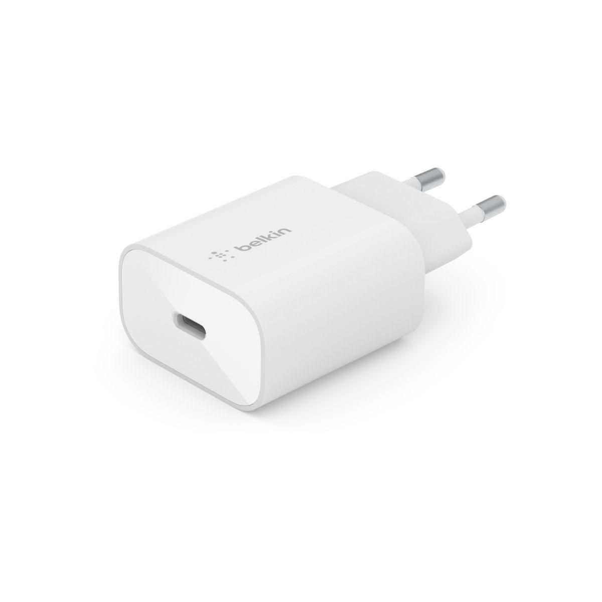 Belkin Chargeur USB C 25W USB-C pour samsung et apple Blanc