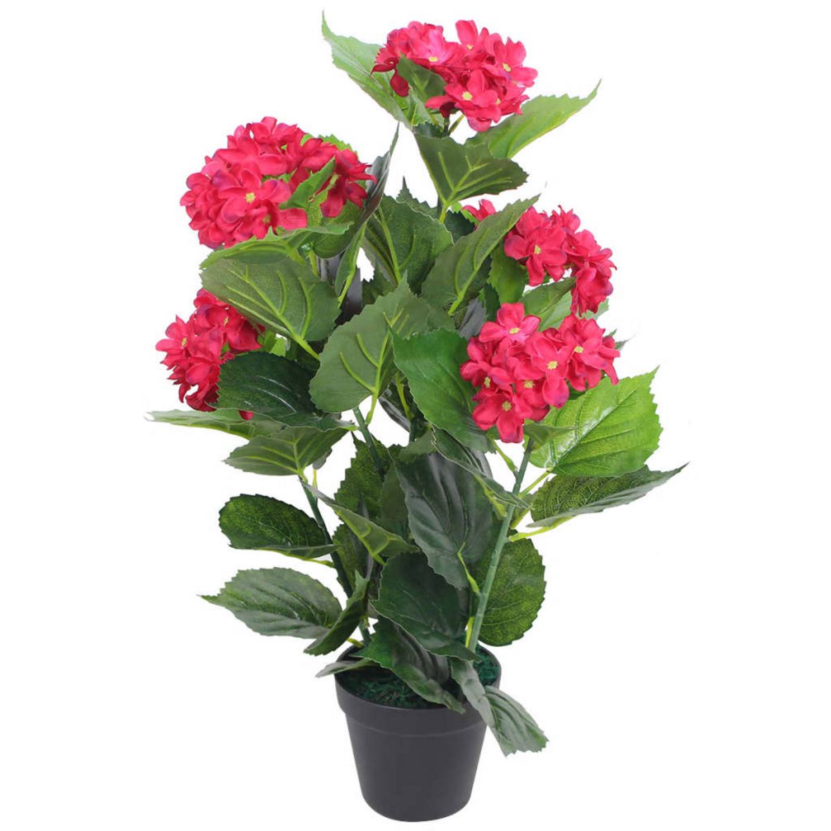 VIDAXL Plante hortensia artificielle avec pot 60 cm Rouge pas cher à prix  Auchan