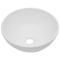 Meuble de salle de bain en deux pieces Ceramique Blanc