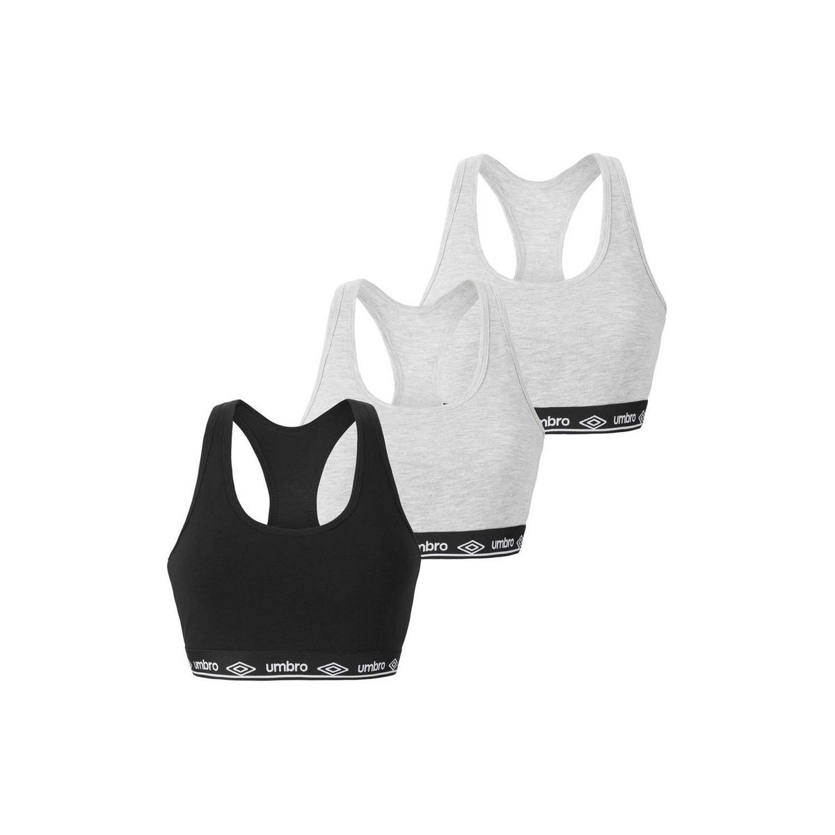 UMBRO Lot de 3 Brassières coton femme Uni