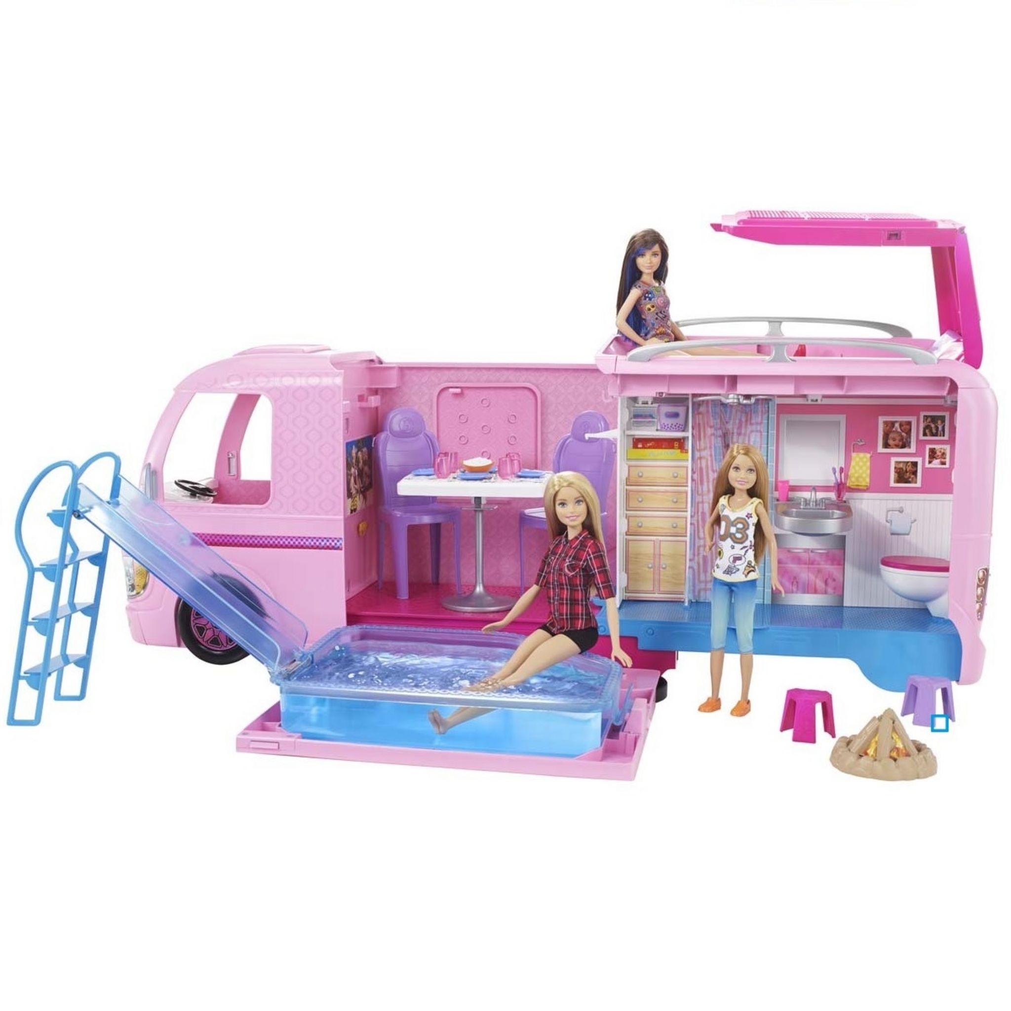 Camping car de hot sale barbie pas cher