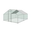  Enclos pour poulailler 6m² en acier galvanisé, toit imperméable et anti UV, porte avec loquet. Coloris disponibles : Gris