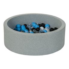  Piscine à balles Aire de jeu + 200 balles noir, blanc, transparent, gris, bleu clair