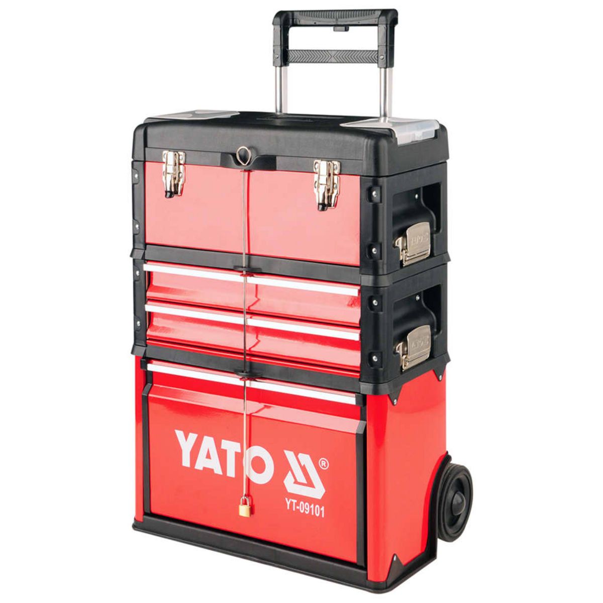 YATO Chariot a boîtes a outils avec 3 tiroirs 52x32x72 cm pas cher 