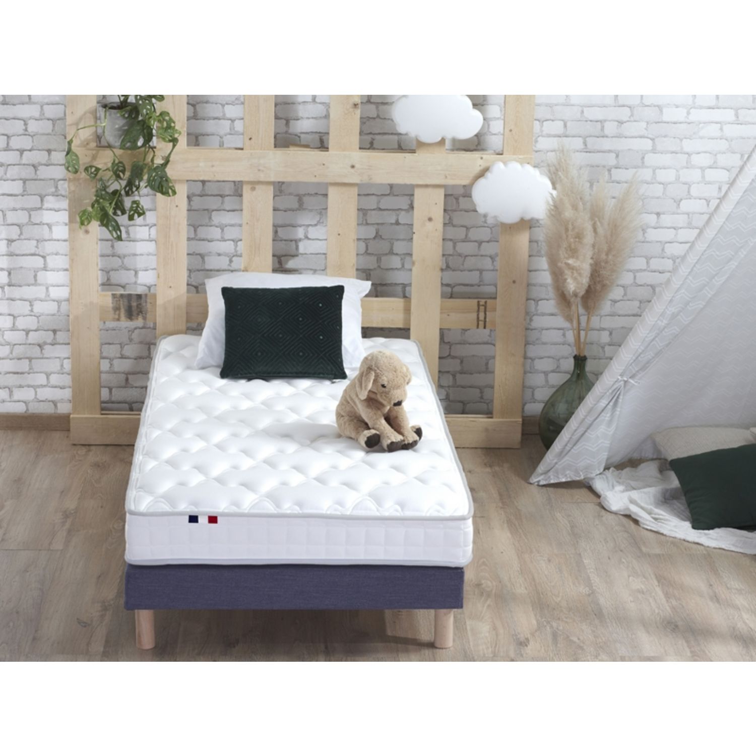 Matelas Mousse Accueil Latex + Alèse 90x190 - 23 Cm