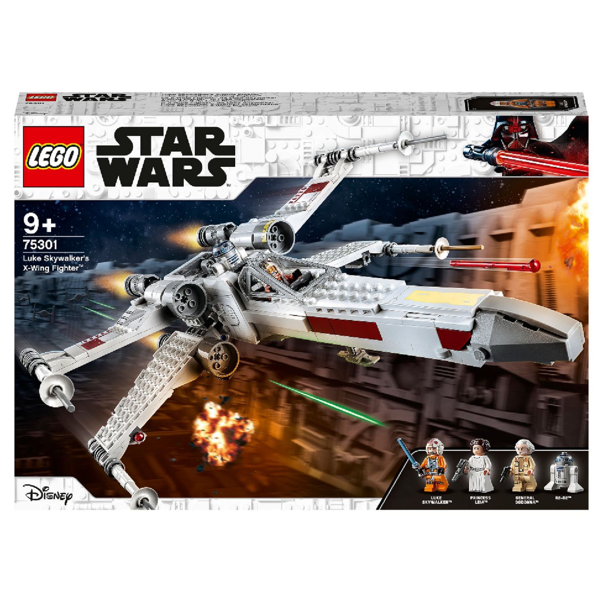 LEGO Star Wars 75301 Le X-Wing Fighter de Luke Skywalker, Jouet, Figurines,  Vaisseau Spatial pas cher 