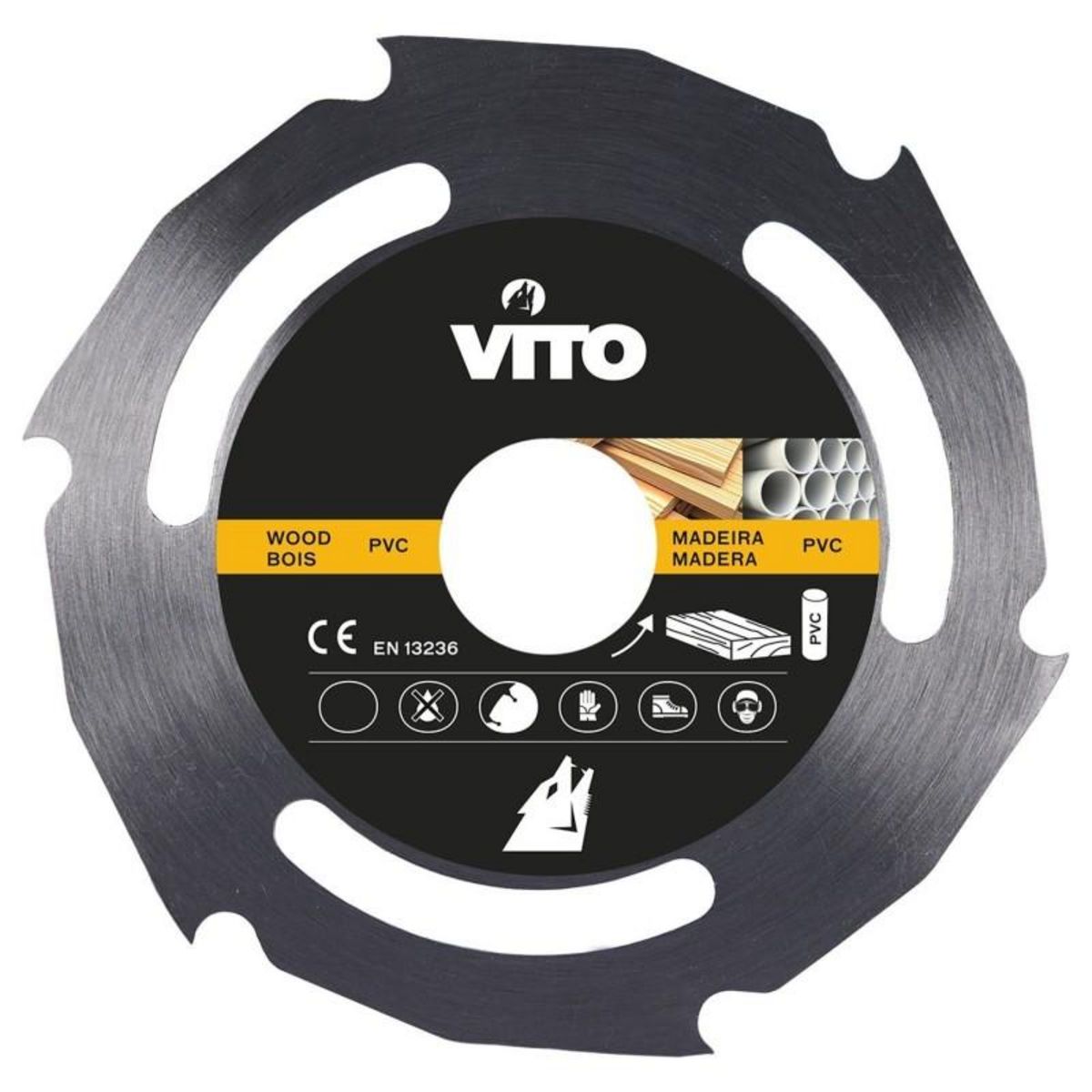 VITO Pro-Power Disque 230mm Multi matériaux Bois et PVC Alésage 22.5mm Multi matériaux