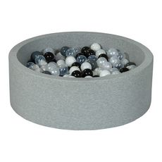  Piscine à balles Aire de jeu + 300 balles noir, blanc, perle, transparent, gris