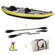 Canoë Kayak gonflable MAUI 1 à 2 places + pagaie + sac transport + pompe double action+ kit de réparation