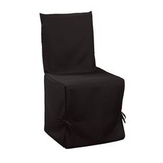 Housse de chaise à nouettes en polyester CLASSIC (Noir)