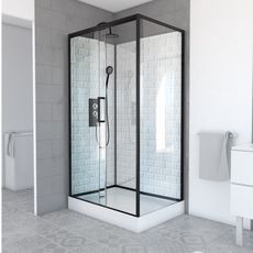 Cabine de douche rectangulaire Métro 110 - 110 x 80 x 219 à 230 cm