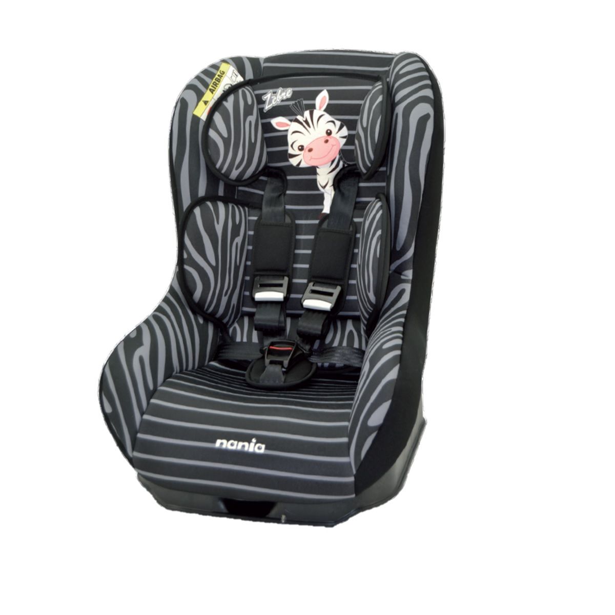 NANIA Siège auto bébé Groupe 0+/1 Noir Driver Zèbre pas cher 