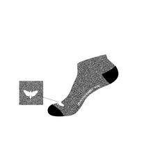 Lot de 6 Paires de Chaussettes Socquettes femme imprimées (Noir)