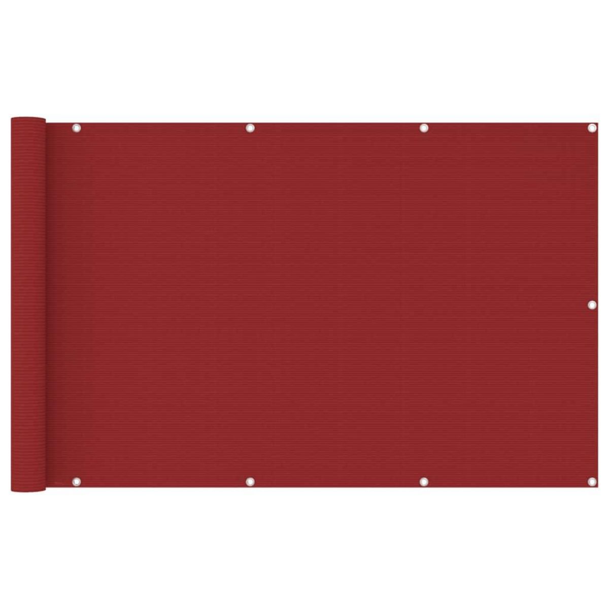 VIDAXL Ecran de balcon Rouge 120x600 cm PEHD