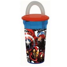 Gobelet avec paille Avengers verre plastique Casa B