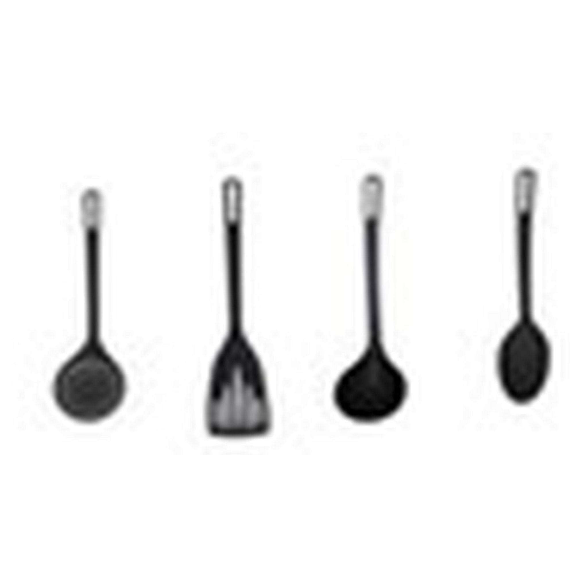 Ensemble De 4 Ustensiles De Cuisine En Inox Louche Écumoire Spatule Et  Cuillère à Prix Carrefour