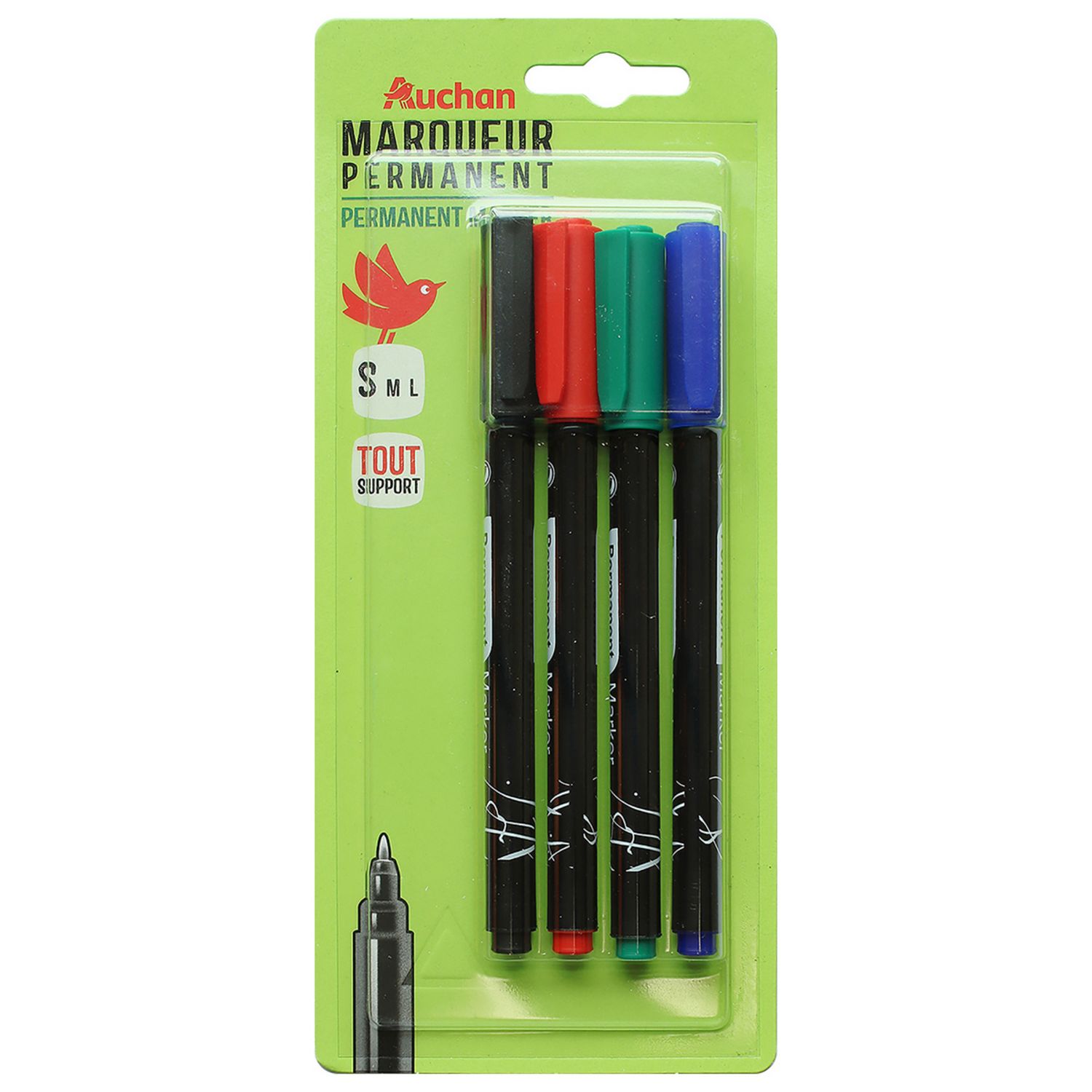 Marqueur pointe large FREE acrylic T800C noir x 5 STABILO - La Poste