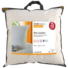 ACTUEL Oreiller confort moelleux en microfibre anti-acariens  (Blanc)