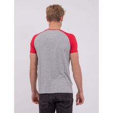t-shirt manches courtes col rond pur coton nechin (Rouge)