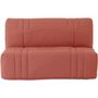 Banquette 2 places BZ DREAM - Tissu 100% Coton terracotta - Couchage 140x190  cm - L145 x P100