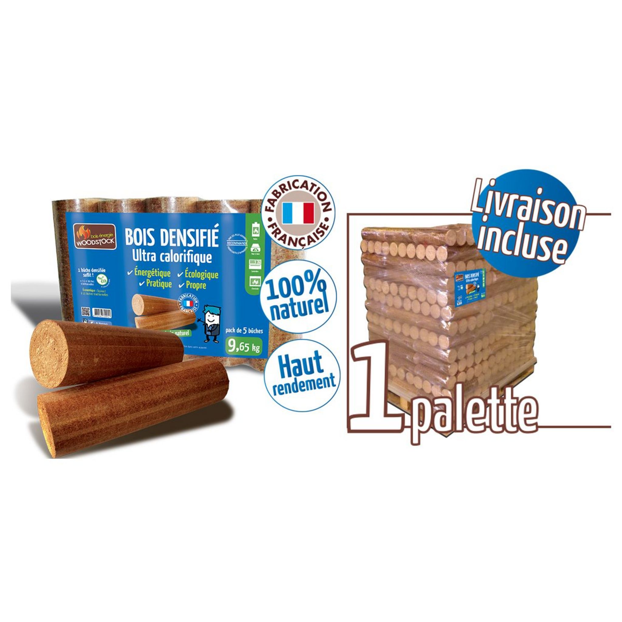 Mr.Bricolage - [PROMOTION] Bûche de bois compressé 289€ la palette