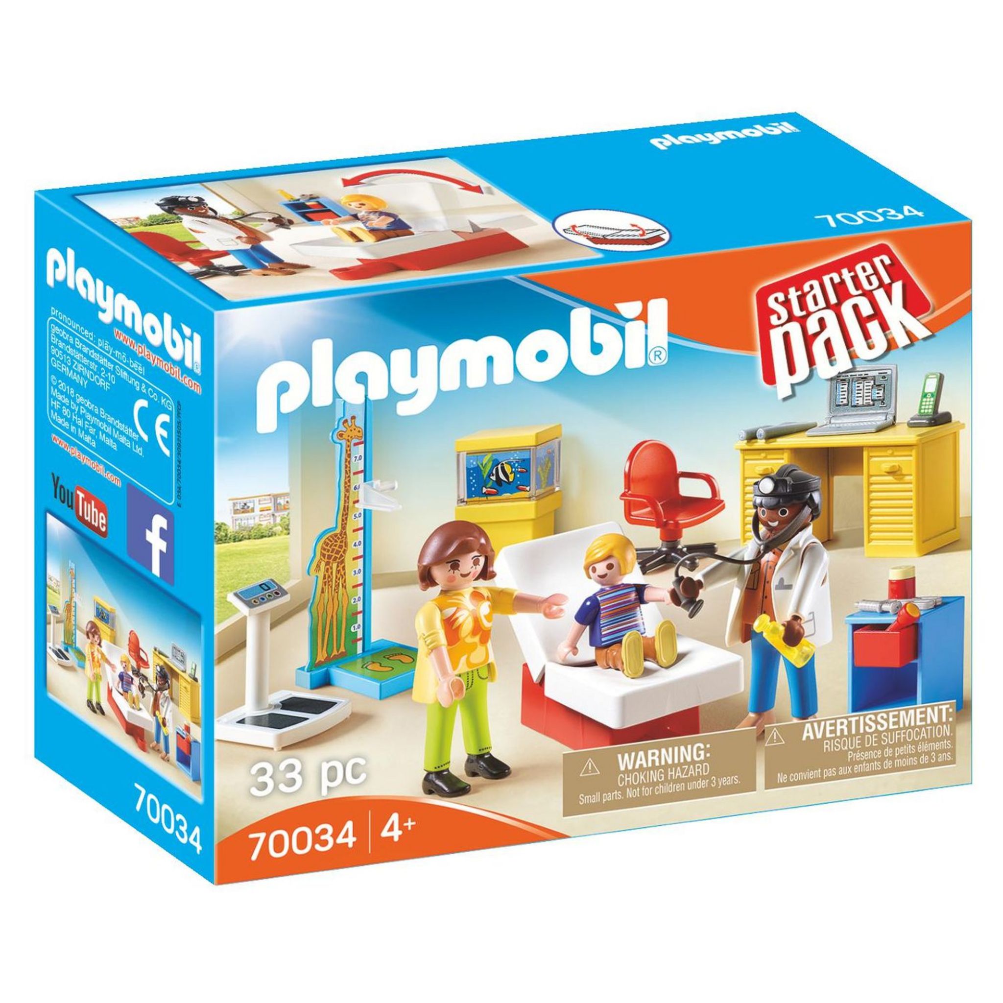 Promo Hôpital pédiatrique aménagé playmobil chez Auchan