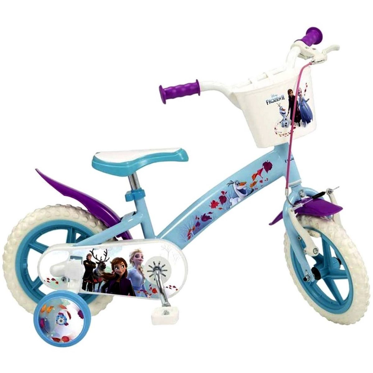 Vélo enfant Disney La reine des neiges 2 - fille - 12 po - bleu/mauve -  assemblé à 95