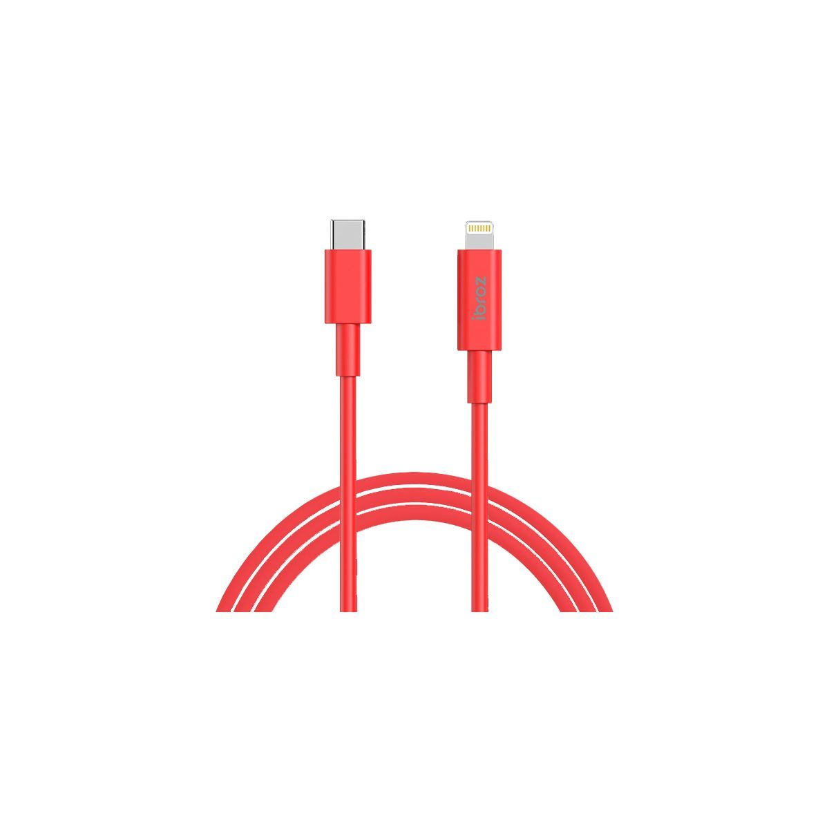IBROZ Câble Lightning vers USB-C 1m rouge