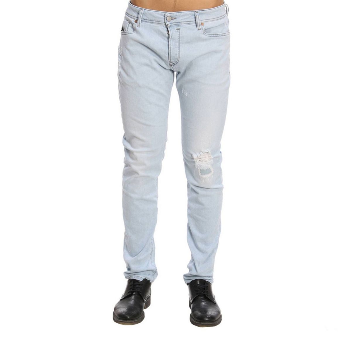 Jeans bleu best sale ciel homme